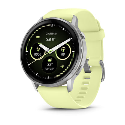 Garmin Venu 4 GPS Smartwatch 45mm - Silver/Citron