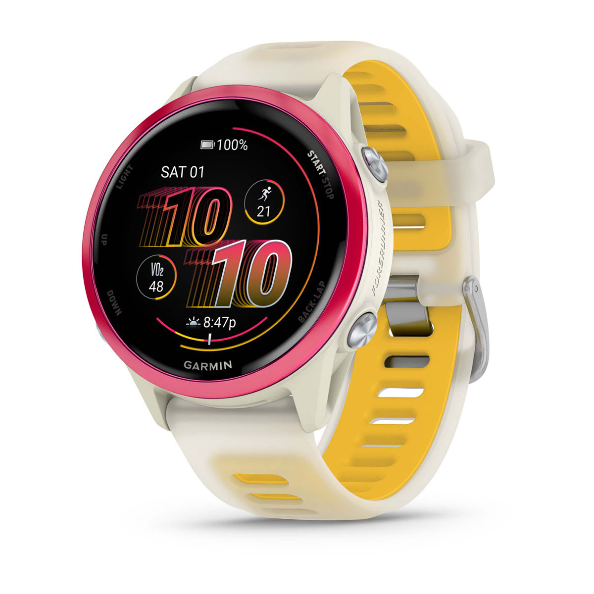 Garmin Forerunner 570 GPS Running Smartwatch 42mm - Raspberry/Bone