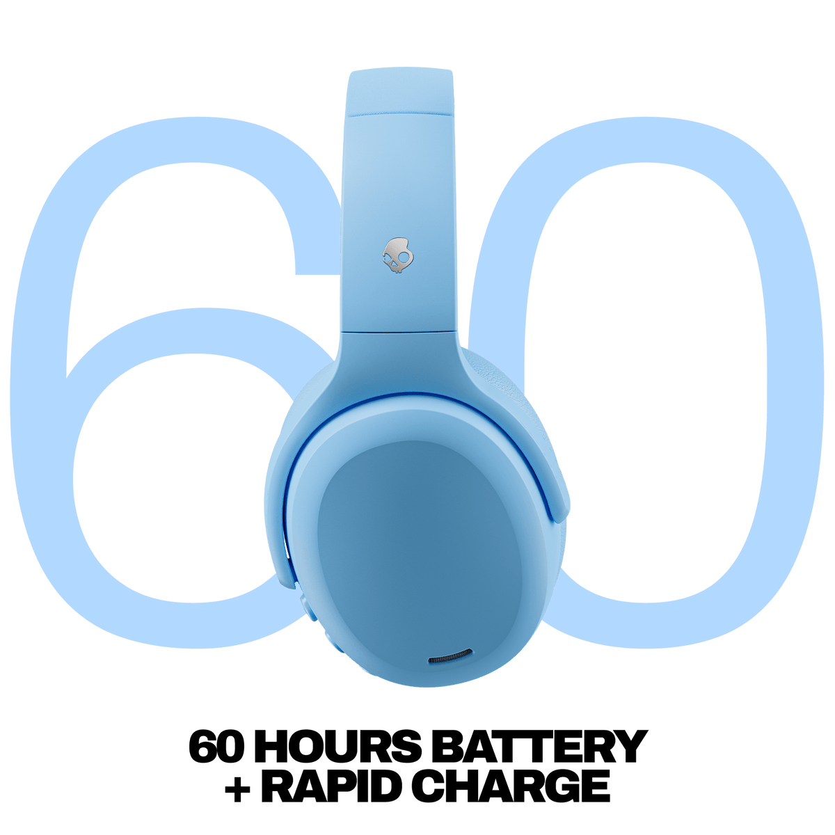 Skullcandy Crusher ANC 2 Wireless Noise Cancelling Over-Ear Headphones - Blue