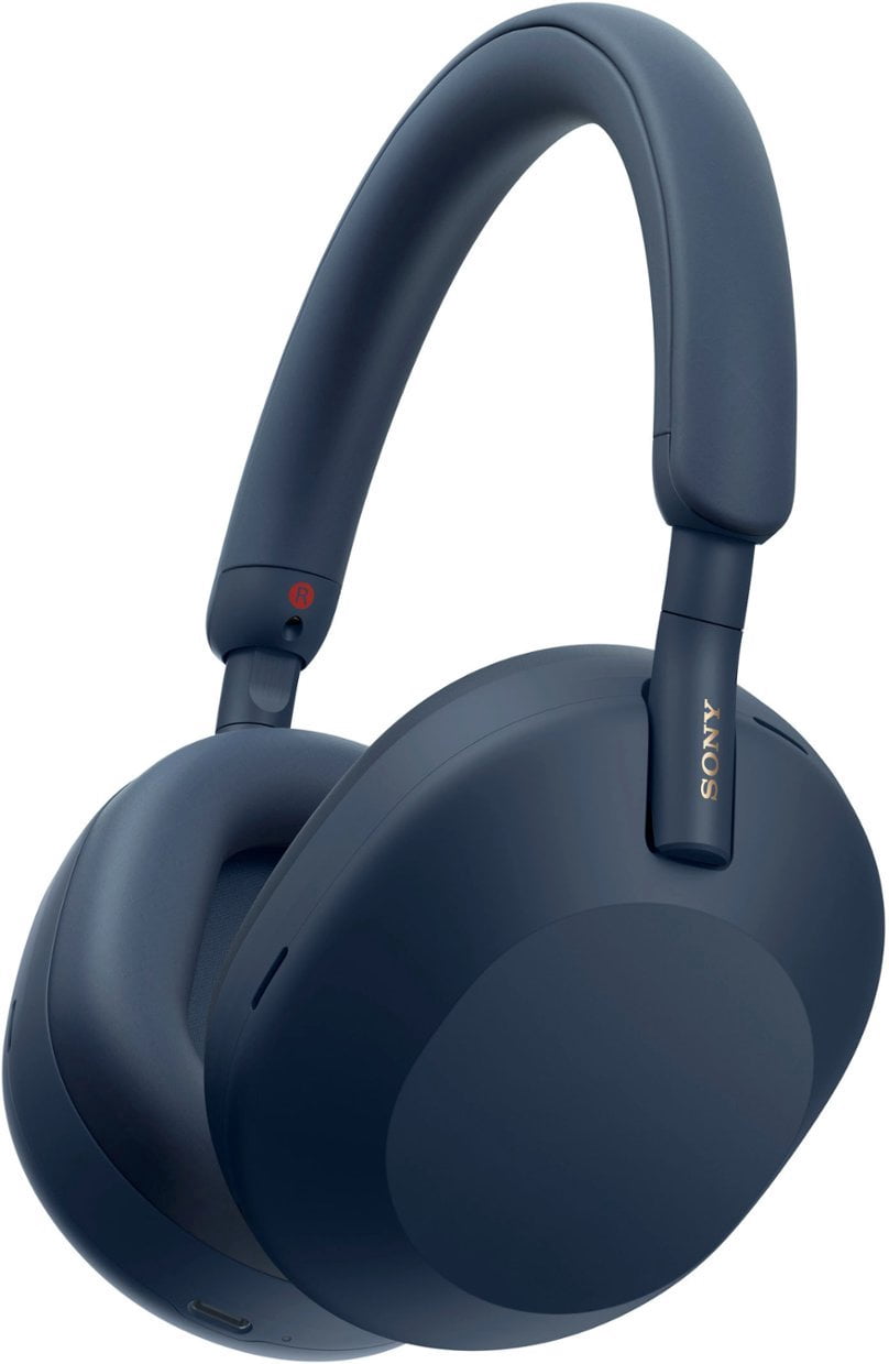 Sony WH-1000XM5 Wireless Noise Cancelling Over-Ear Headphones - Blue