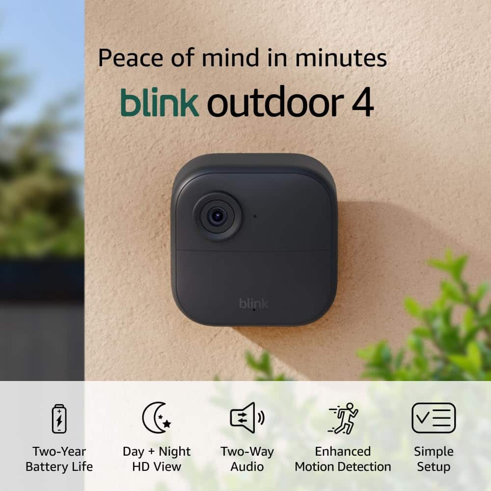 Blink Outdoor 4 Wireless 1080p HD Security Camera Add-On Camera - Black