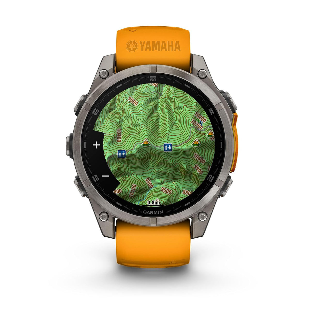 Garmin fenix 8 47 Ti Orange with custom logo