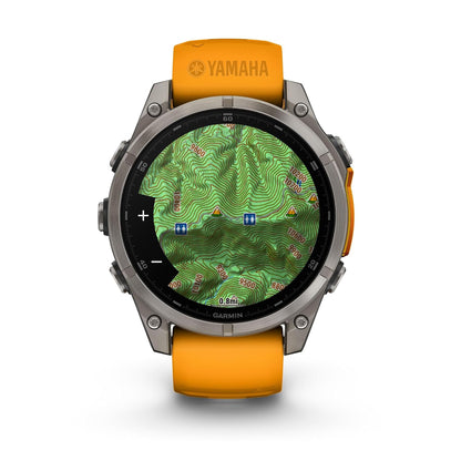 Garmin fenix 8 51 Ti Orange with custom logo
