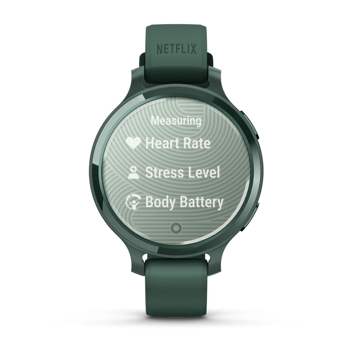 Garmin Lily 2 Active Jasper Green with custom logo