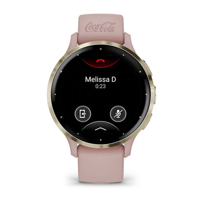 Garmin Venu 3S Soft Gold/Dust Rose with custom logo