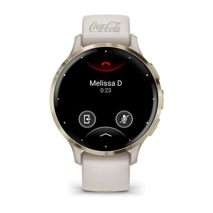 Garmin Venu 3S Soft Gold/Ivory with custom logo