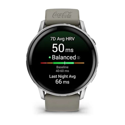 Garmin Venu 4 45 Silver/Silver Gray with custom logo