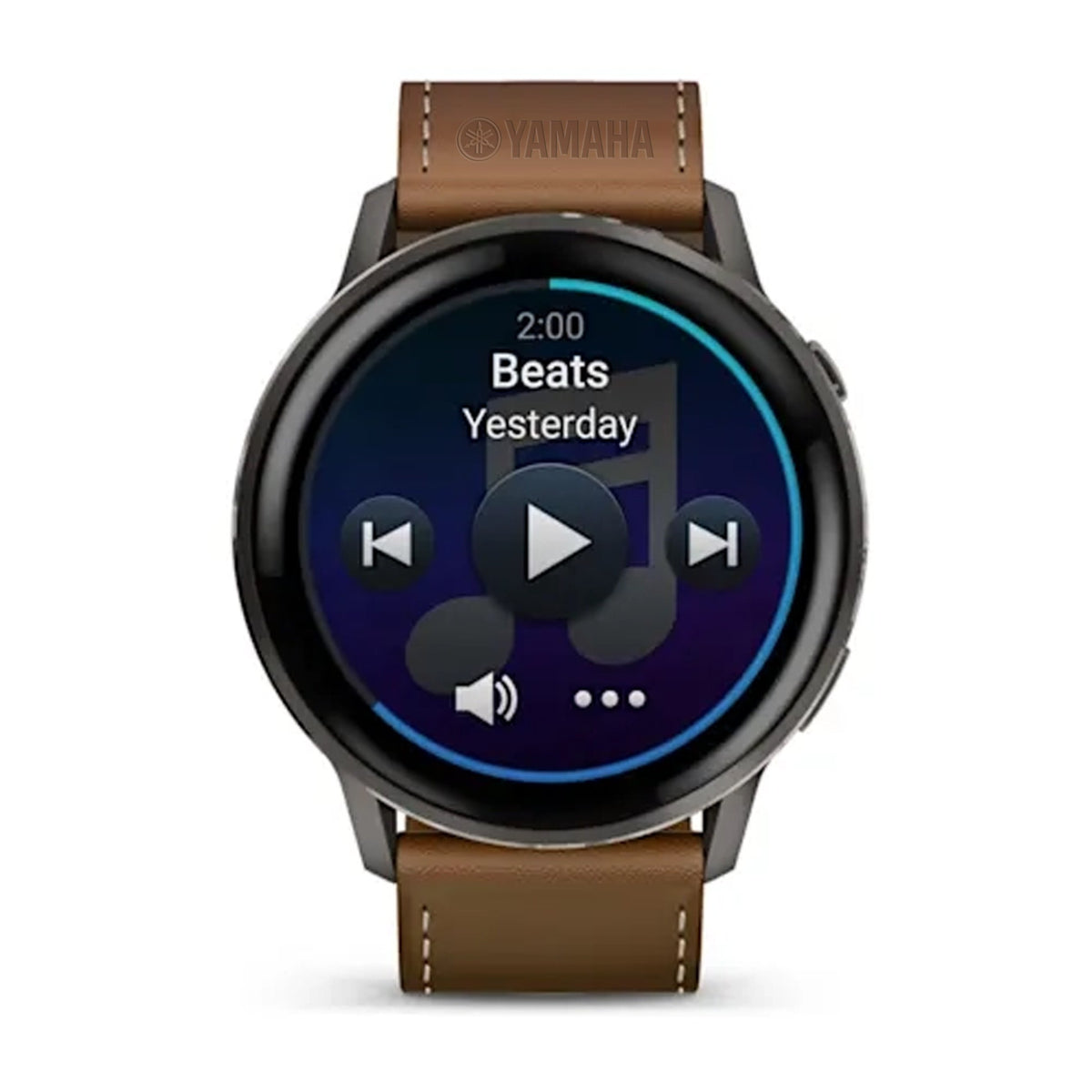Garmin Venu 4 45 Slate + Brown Leather with custom logo