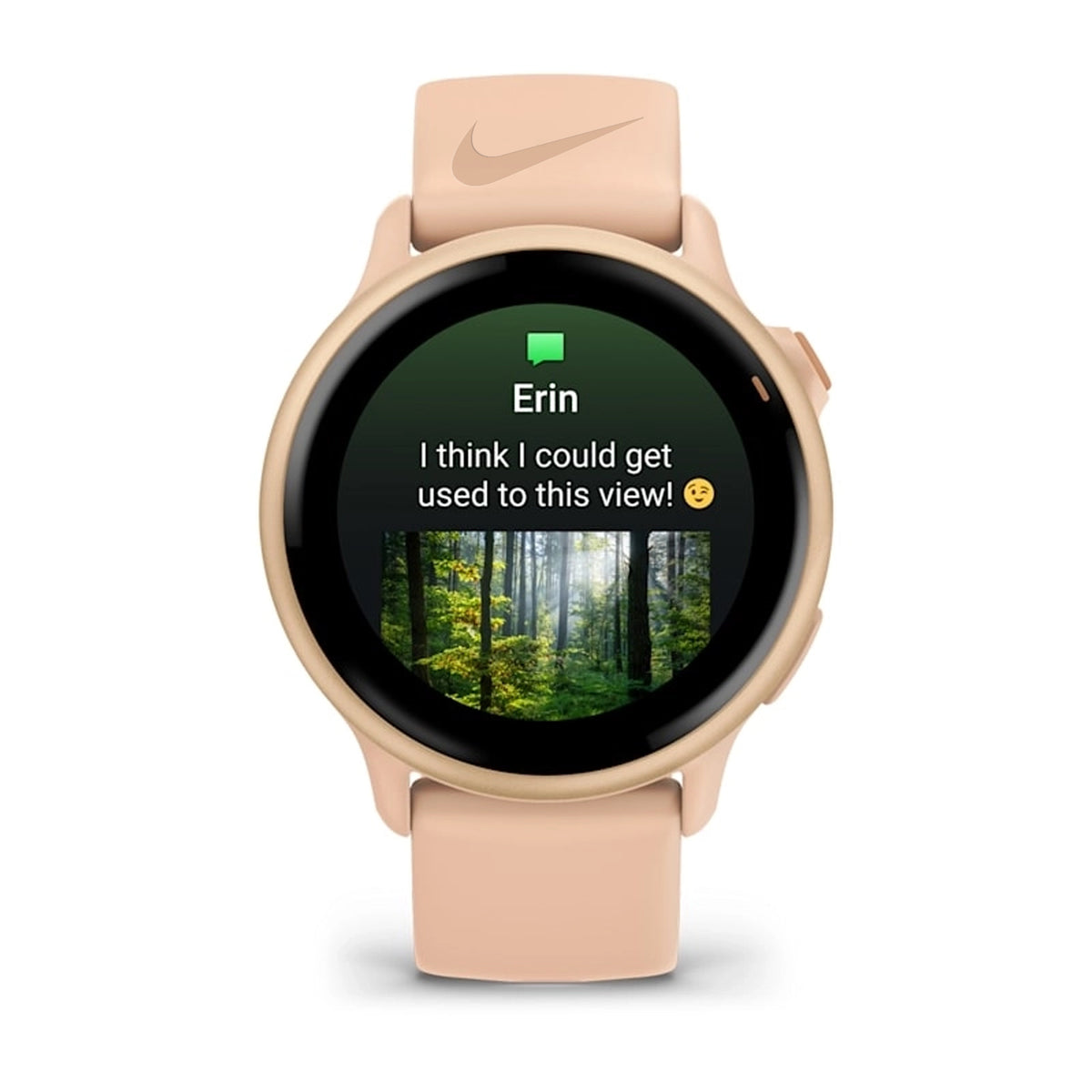 Garmin vivoactive 6 Pink Dawn with custom logo