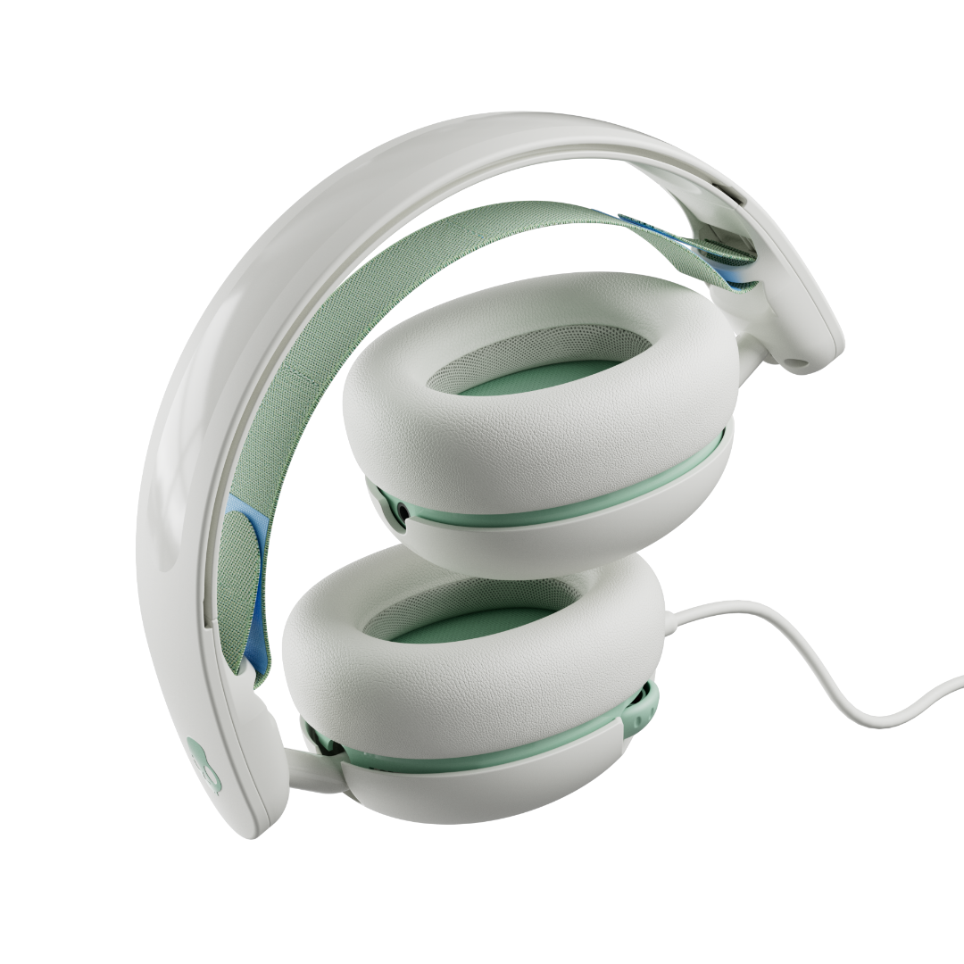 Skullcandy Grom Wired Over-Ear Headphones for Kids - Bone Seafoam