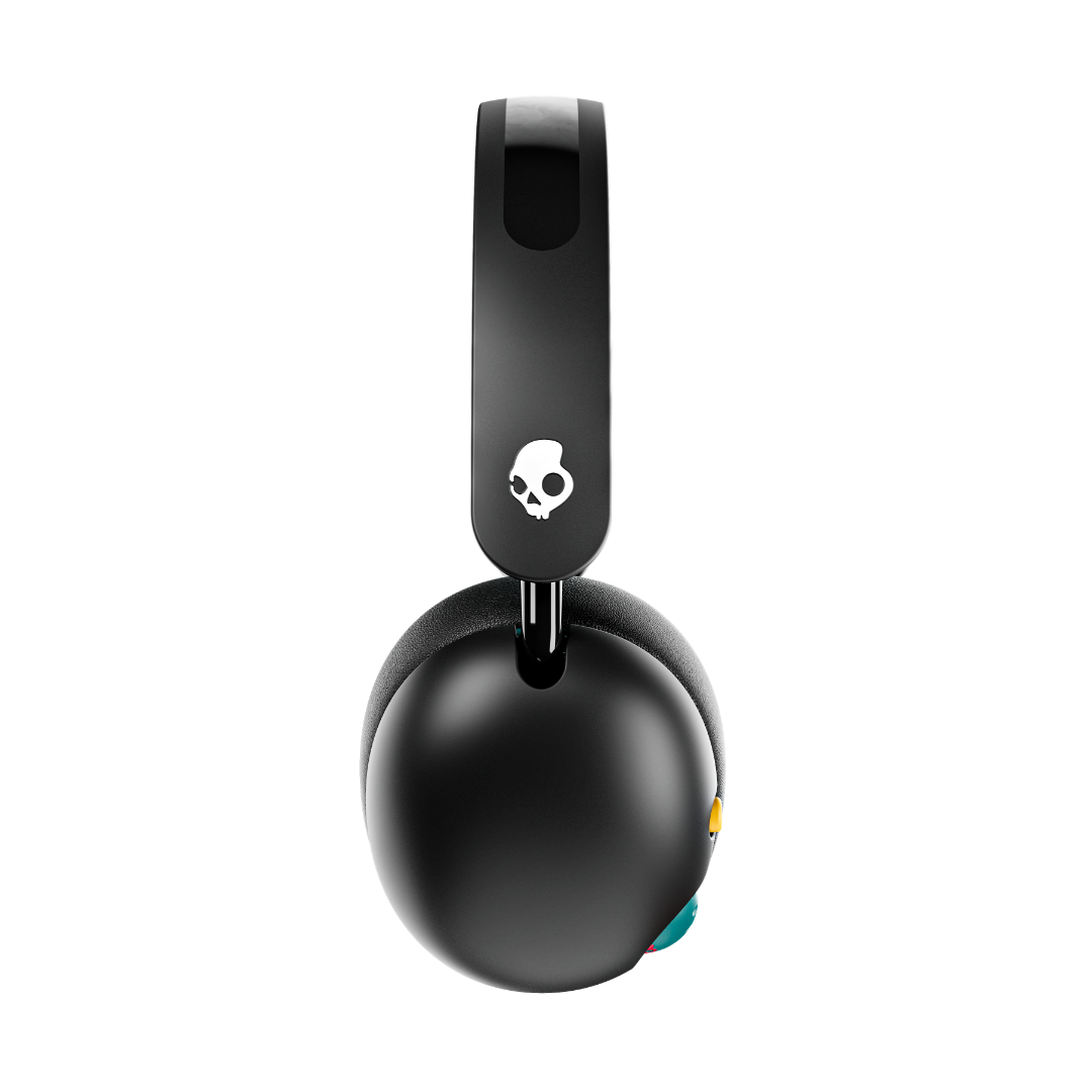 Skullcandy Grom Over-Ear Wireless Headphones for Kids, 45 Hr Battery, Volume-Limiting, Works with iPhone Android and Bluetooth Devices - Black