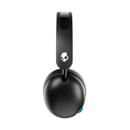 Skullcandy Grom Over-Ear Wireless Headphones for Kids, 45 Hr Battery, Volume-Limiting, Works with iPhone Android and Bluetooth Devices - Black