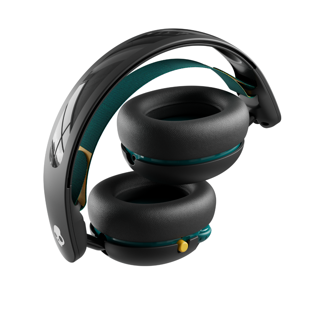 Skullcandy Grom Over-Ear Wireless Headphones for Kids, 45 Hr Battery, Volume-Limiting, Works with iPhone Android and Bluetooth Devices - Black