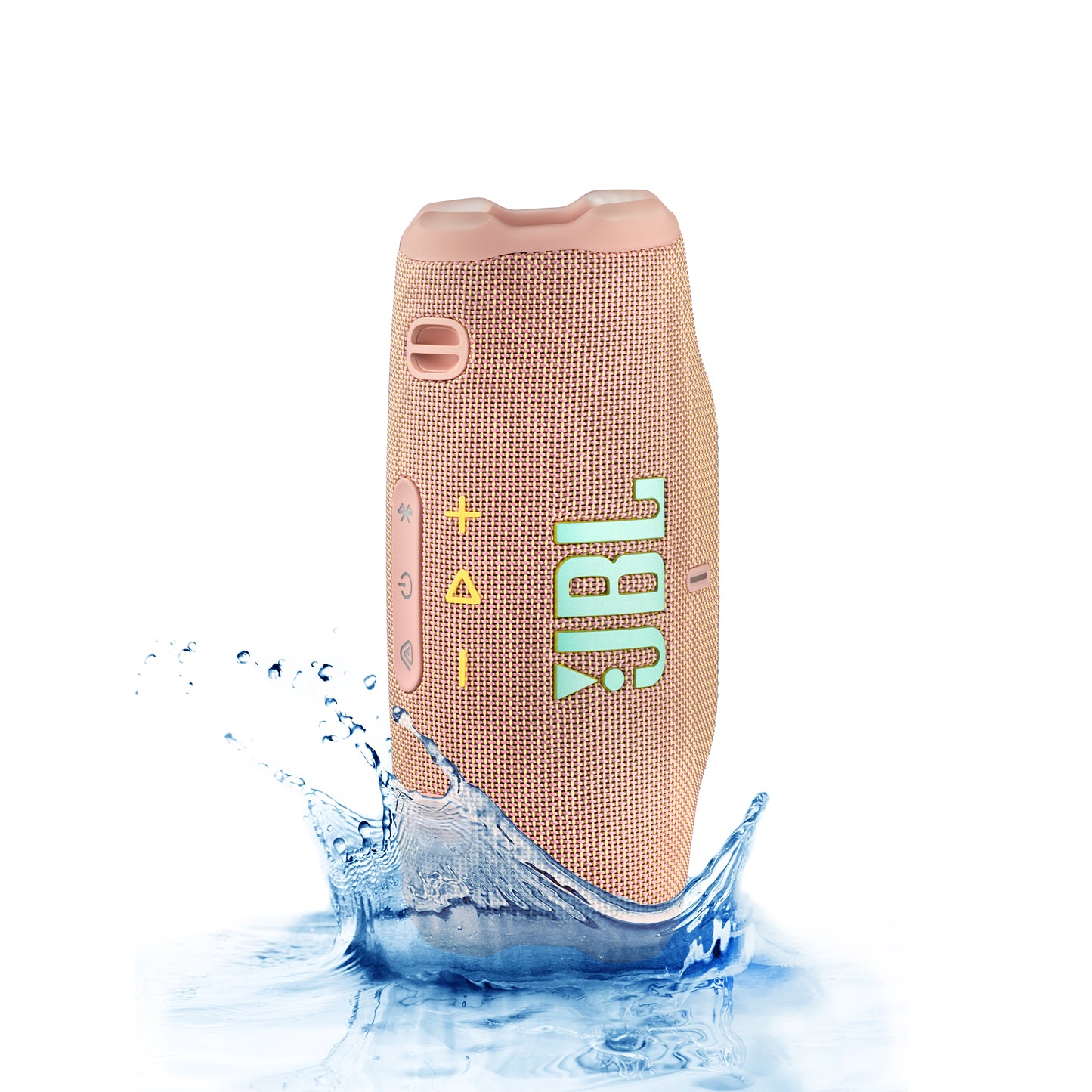 JBL Charge 6 - Portable Waterproof & Drop-Proof Bluetooth Speaker, Bold Pro Sound with AI Sound Boost, 28Hrs of Playtime, Built-in powerbank & Comes with a Sturdy/Removable Carrying Strap (Pink)