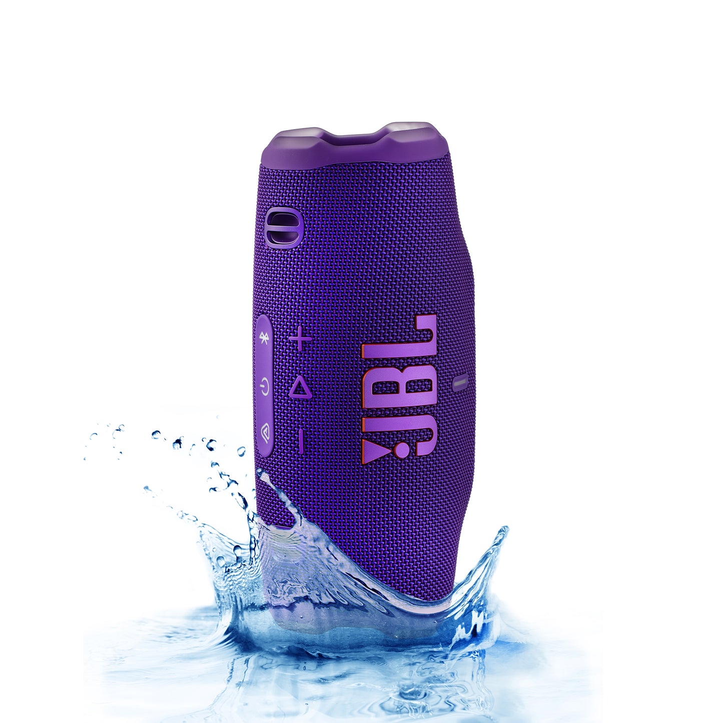 JBL Charge 6 - Portable Waterproof & Drop-Proof Bluetooth Speaker, Bold Pro Sound with AI Sound Boost, 28Hrs of Playtime, Built-in powerbank & Comes with a Sturdy/Removable Carrying Strap (Purple)