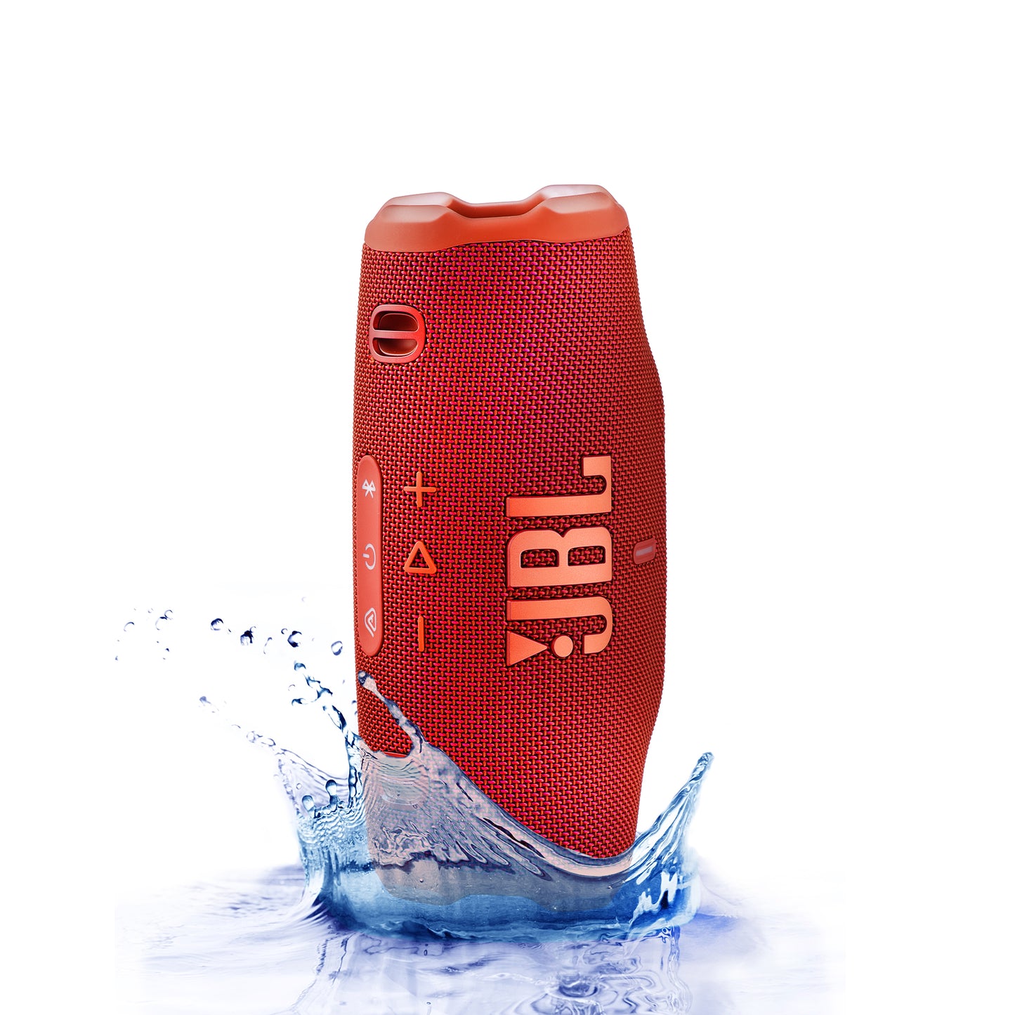 JBL Charge 6 - Portable Waterproof & Drop-Proof Bluetooth Speaker, Bold Pro Sound with AI Sound Boost, 28Hrs of Playtime, Built-in powerbank & Comes with a Sturdy/Removable Carrying Strap (Red)