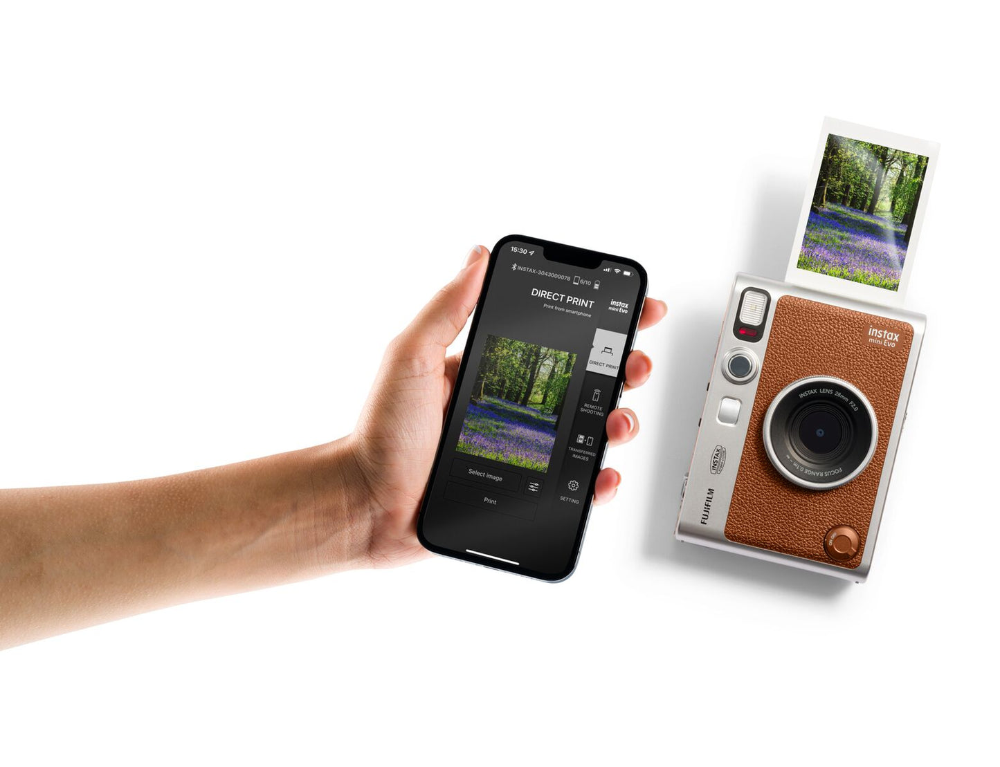 Fujifilm Instax Mini EVO Instant Camera - Brown - Reconditioned