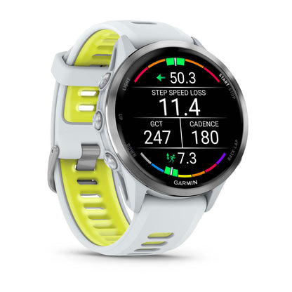 Garmin Forerunner 970 GPS Running Smartwatch - Titanium/Whitestone