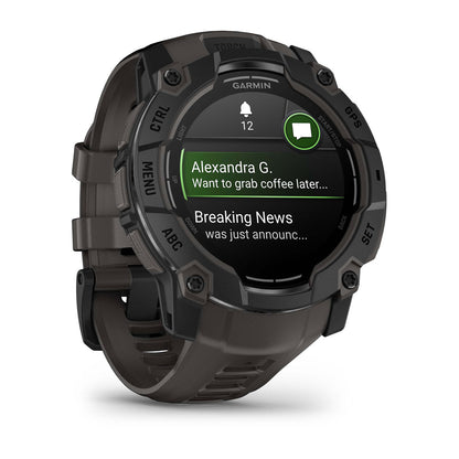 Garmin Instinct 3 AMOLED Rugged GPS Smartwatch 50mm - Black/Charcoal
