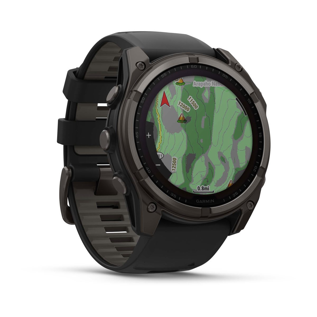 Garmin fenix 8 Solar 51mm Sapphire GPS Smartwatch - Carbon Gray Titanium/Black