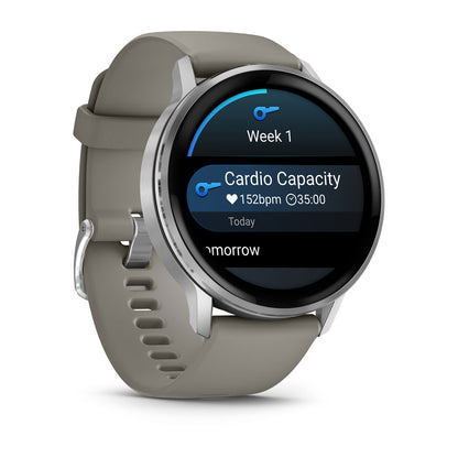 Garmin Venu 4 GPS Smartwatch 45mm - Silver/Silver Gray