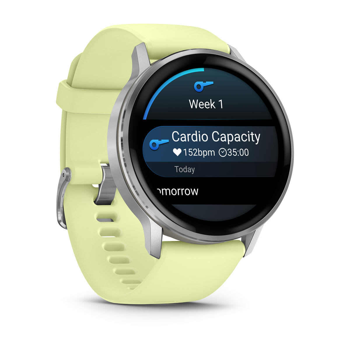 Garmin Venu 4 GPS Smartwatch 45mm - Silver/Citron
