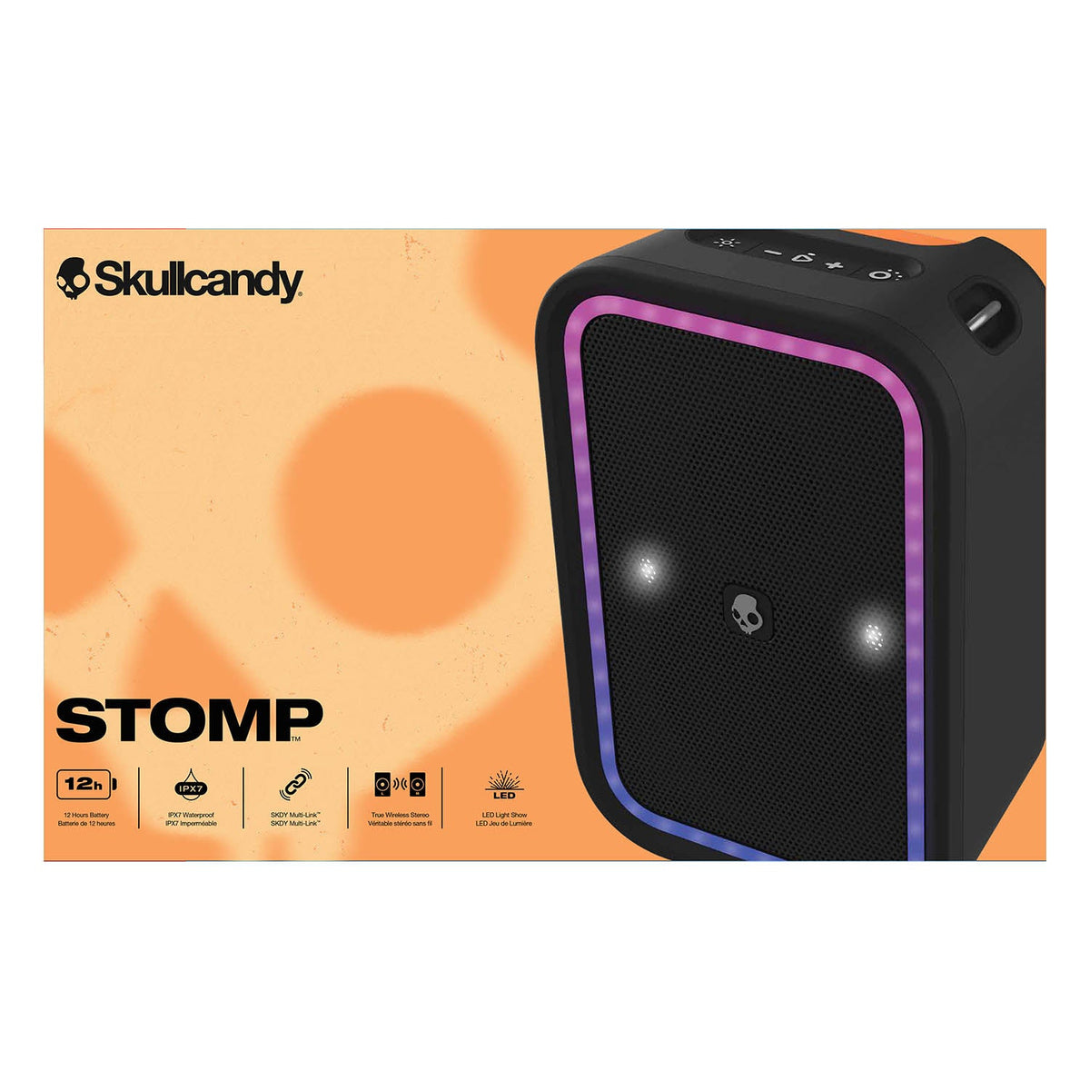 Skullcandy Stomp Portable Wireless Bluetooth Party Speaker - Black