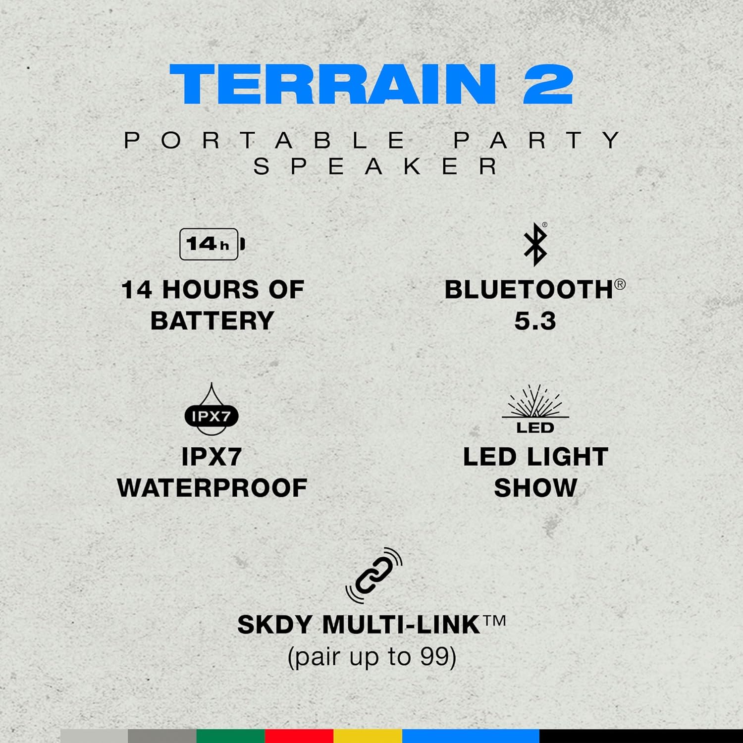 Skullcandy Terrain 2 Portable Wireless Bluetooth Speaker - Black