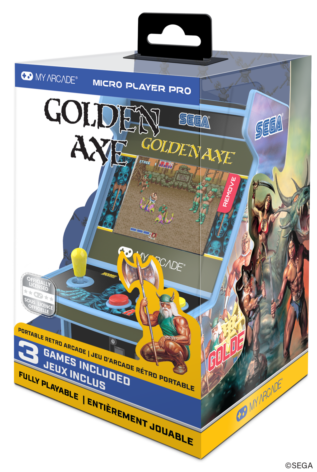 My Arcade Micro Player Pro 6.8" Golden Axe Portable Retro Arcade (3 Games in 1)