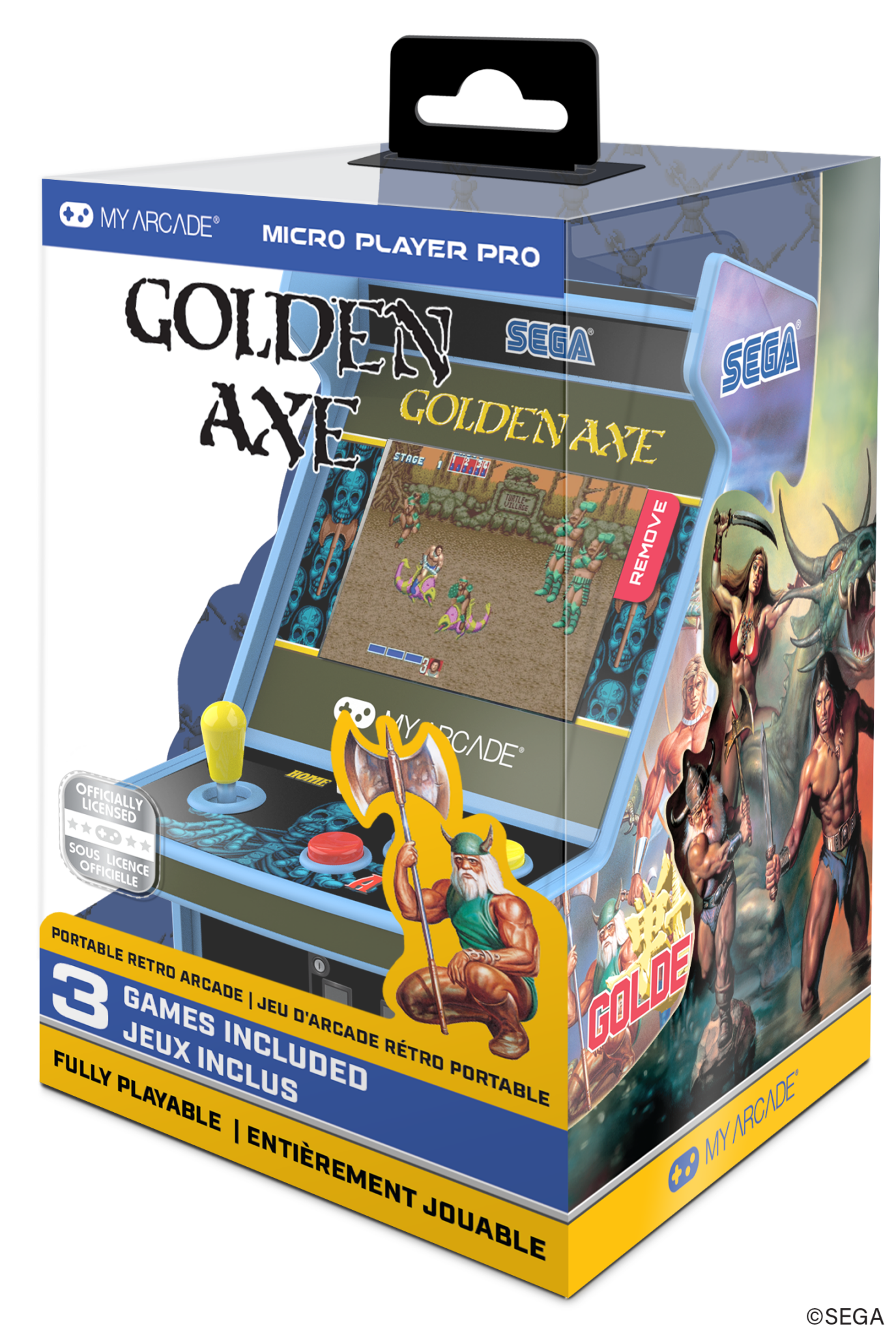 My Arcade Micro Player Pro 6.8" Golden Axe Portable Retro Arcade (3 Games in 1)