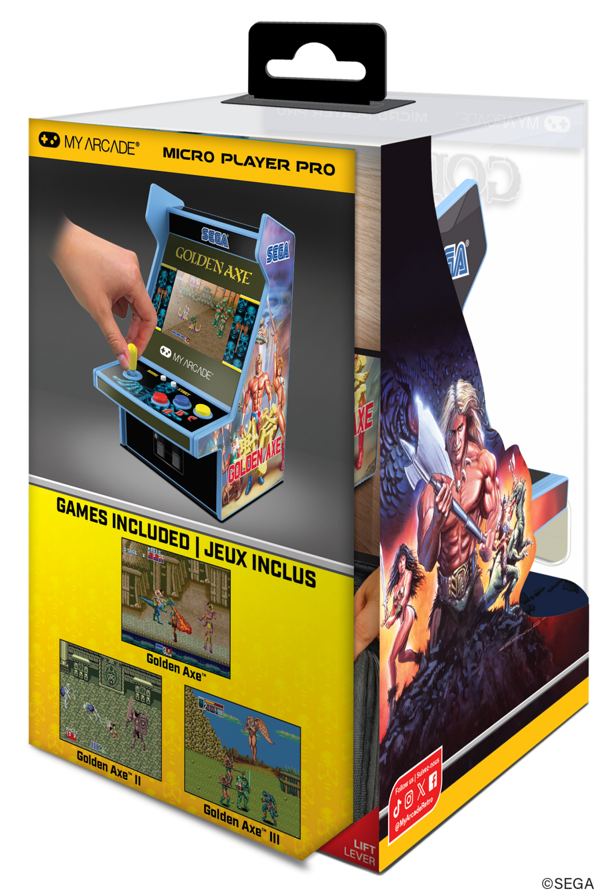 My Arcade Micro Player Pro 6.8" Golden Axe Portable Retro Arcade (3 Games in 1)