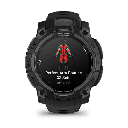 Garmin Instinct 3 AMOLED Rugged GPS Smartwatch 45mm - Black