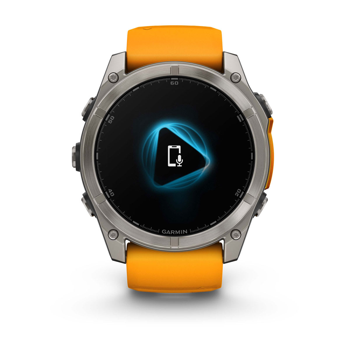 Garmin fenix 8 51mm AMOLED Sapphire GPS Smartwatch - Bare Titanium/Spark Orange