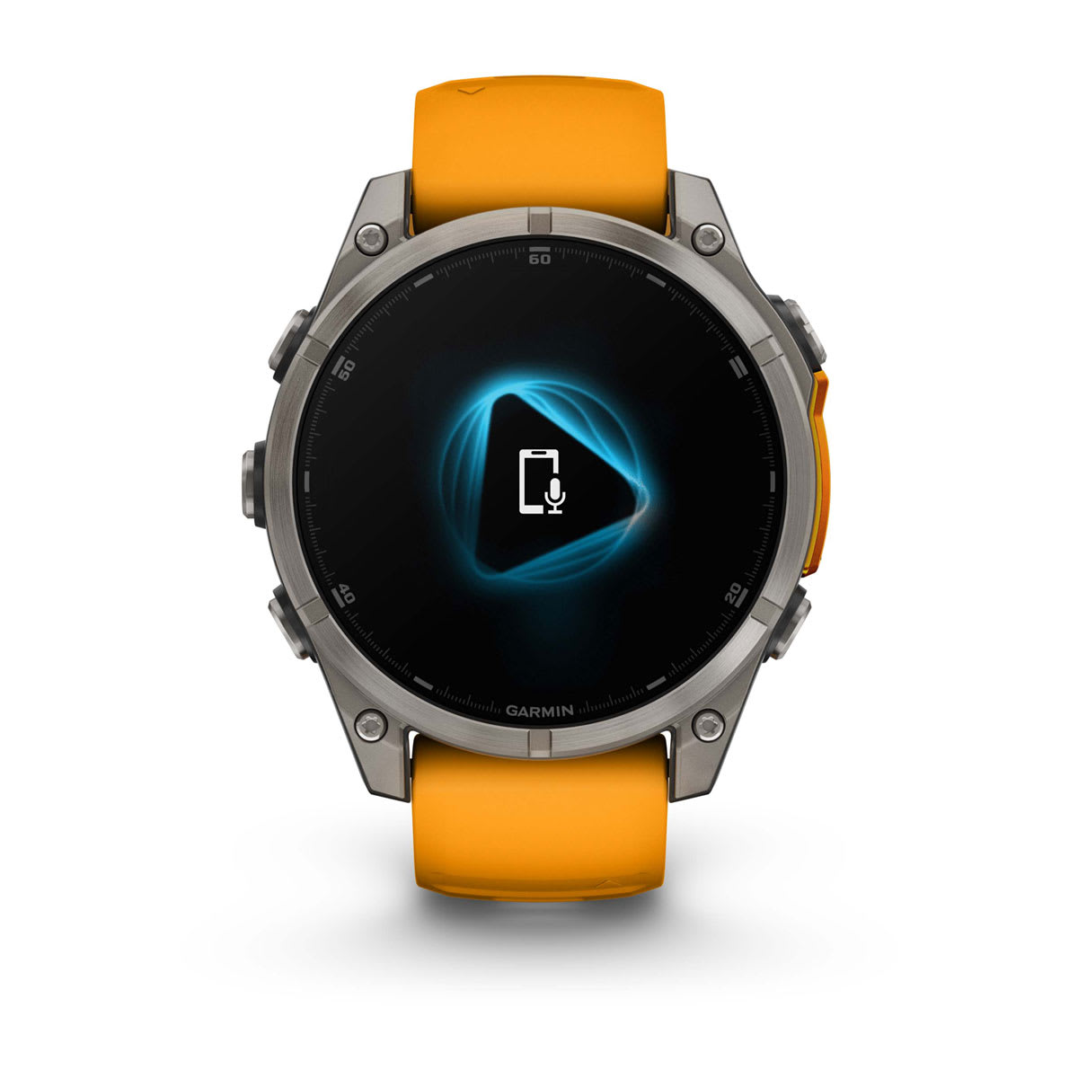 Garmin fenix 8 47mm AMOLED Sapphire GPS Smartwatch - Bare Titanium/Spark Orange