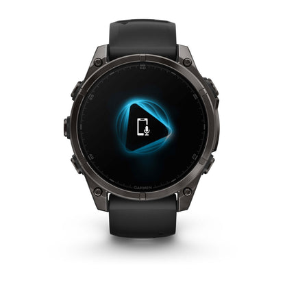 Garmin fenix 8 47mm AMOLED Sapphire GPS Smartwatch - Carbon Gray Titanium/Black