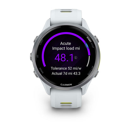 Garmin Forerunner 970 GPS Running Smartwatch - Titanium/Whitestone