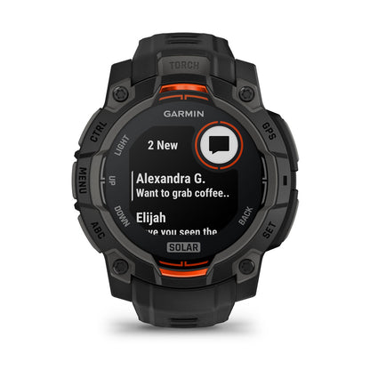 Garmin Instinct 3 Solar Rugged GPS Smartwatch 45mm - Black