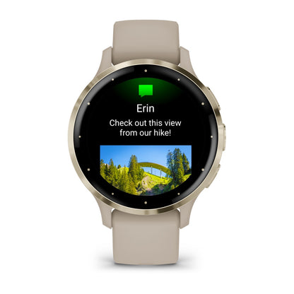 Garmin Venu 3S GPS Smartwatch 41mm - Soft Gold/French Gray