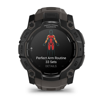 Garmin Instinct 3 AMOLED Rugged GPS Smartwatch 50mm - Black/Charcoal