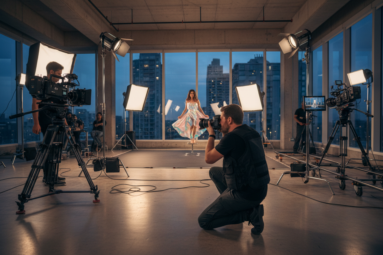 photography with camera and video cameras