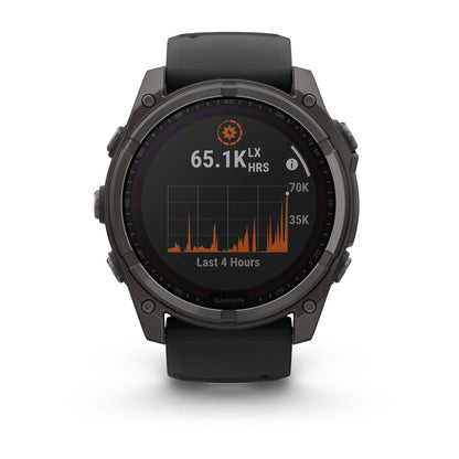Garmin fenix 8 Solar 51mm Sapphire GPS Smartwatch - Carbon Gray Titanium/Black