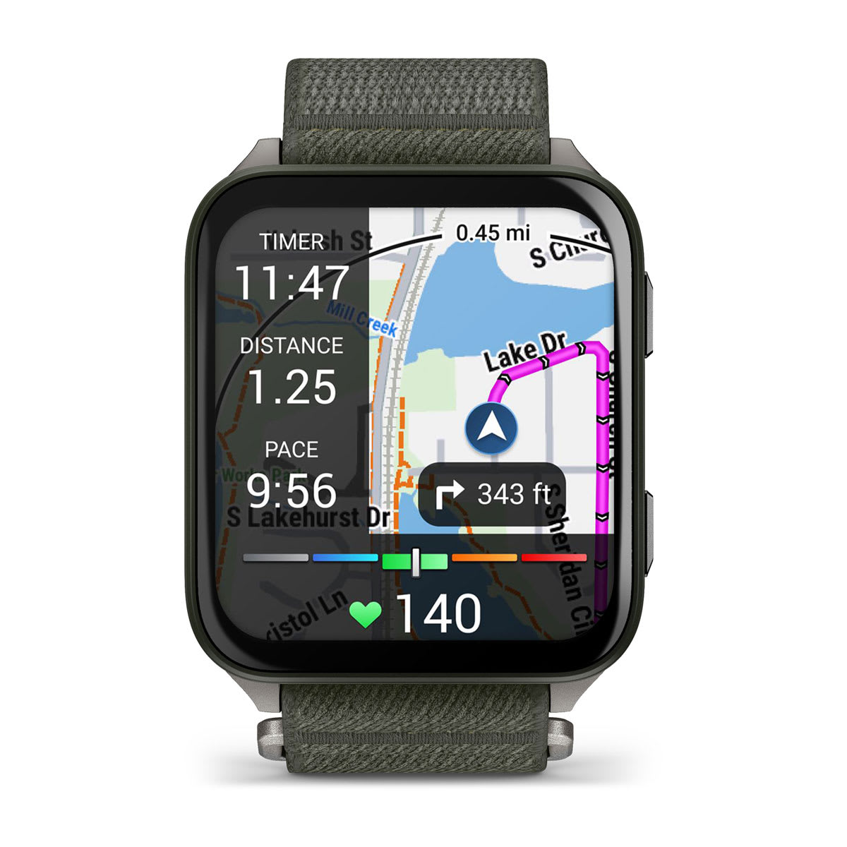Garmin Venu X1 GPS Smartwatch - Moss with Titanium Caseback