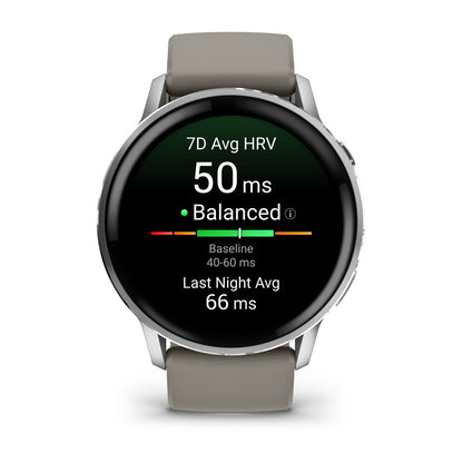 Garmin Venu 4 GPS Smartwatch 45mm - Silver/Silver Gray