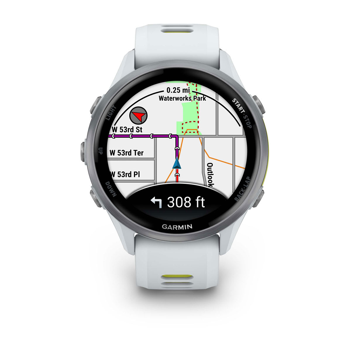 Garmin Forerunner 970 GPS Running Smartwatch - Titanium/Whitestone