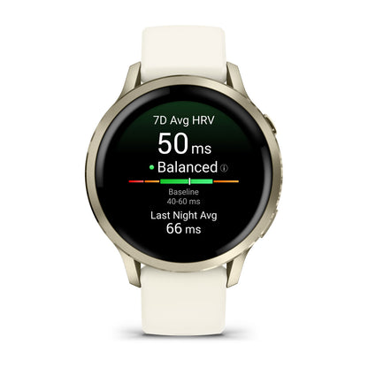 Garmin Venu 4 GPS Smartwatch 41mm - Lunar Gold/Bone