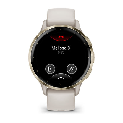 Garmin Venu 3S GPS Smartwatch 41mm - Soft Gold/Ivory