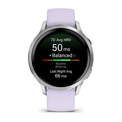 Garmin Venu 4 GPS Smartwatch 41mm - Silver/Periwinkle