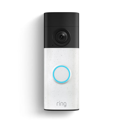 Ring Battery Doorbell 2K Wire Free Video Doorbell - Speckled White