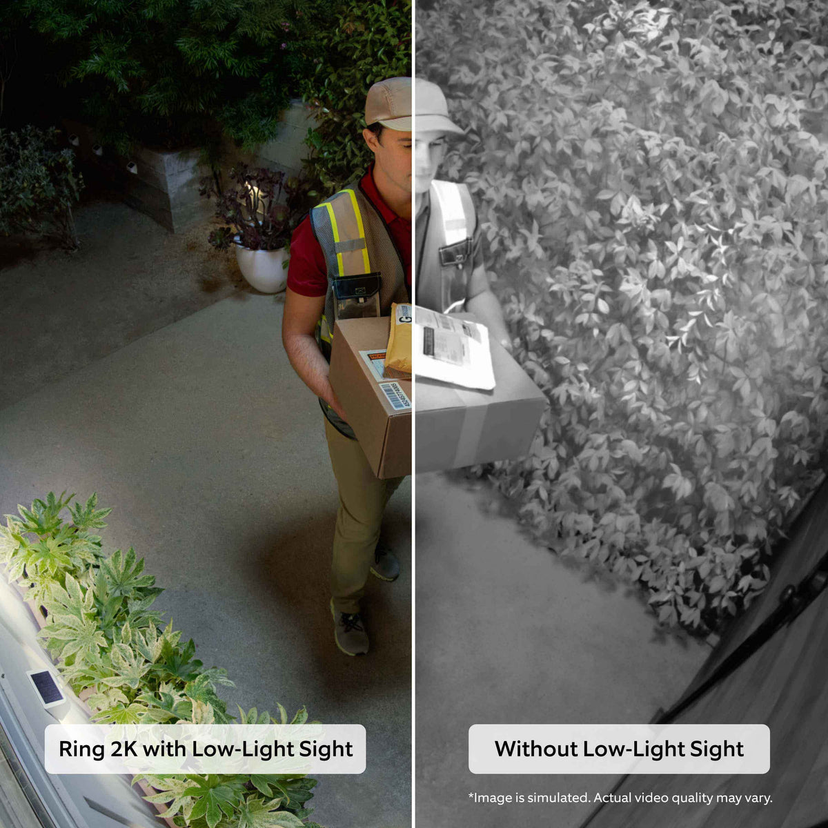 Ring Outdoor Cam Plus Battery 2K Wireless Security Camera - White