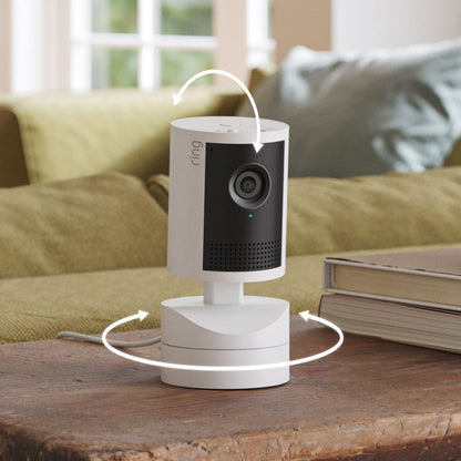 Ring Pan-Tilt Indoor Cam 2K Plug-In Security Camera - White